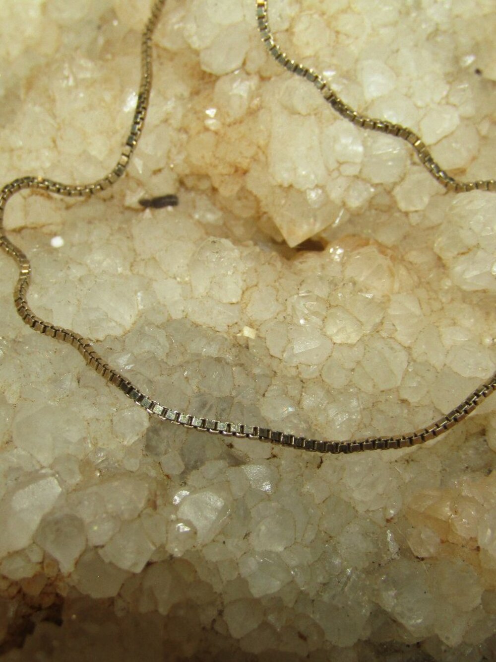 Vintage Gold Vermeil Sterling Box Chain Necklace